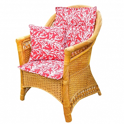 Подушка на стул со спинкой "Red Corals"