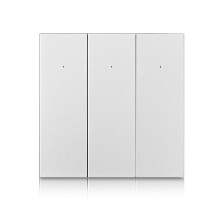 Умный Zigbee выключатель ROXIMO, трехкнопочный, платиновый, SZBTN01-3P