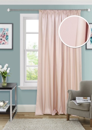 Портьера на тесьме 220х270 см Elektro цвет нежно-розовый