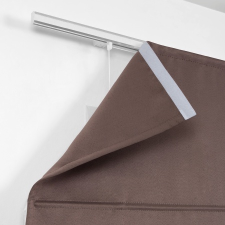 Римская штора с бахромой, Фортуна Blackout на ВМ, цвет коричневый