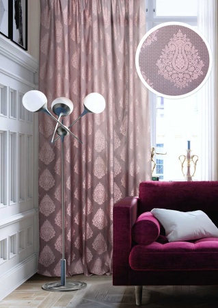 Штора на тесьме "Stefanielle-SH" (остаток 2 шторы) 200х270 розовый