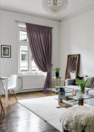 Портьера на тесьме "Lindor" 250x300 см коричневый