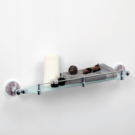 Полка стеклянная с бортиком Regen K-6944