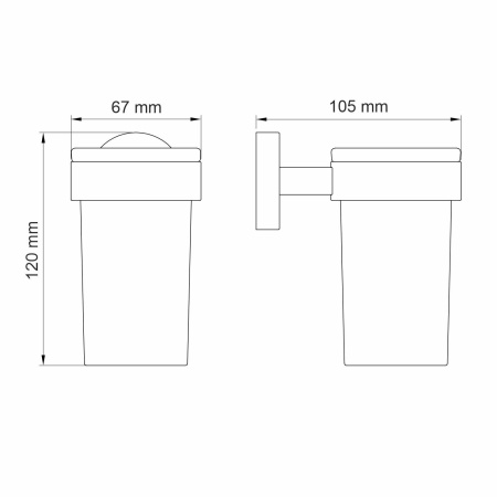 Подстаканник одинарный Asphe K-77728 