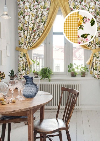 Комплект штор на тесьме "Sun Luly-S" 350х175 желтый