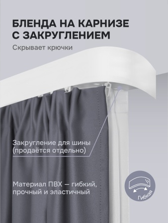 Багет матовый для карниза 5 см, белый