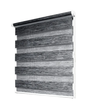 Рулонные шторы день ночь Канзас цвет графит