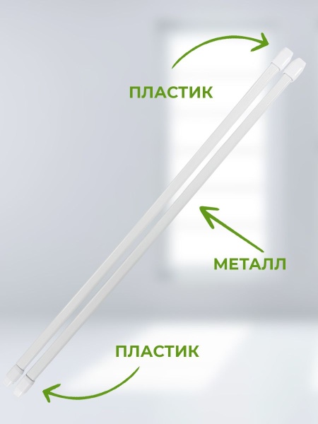 Карниз-кафе белый 100-150см