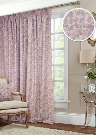 Портьера на тесьме "Fog" 200х270 см светло-красный