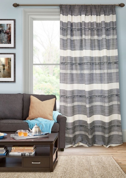 Штора на тесьме "Альборг Alborg" 146х270 серый