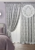 Комплект штор на тесьме "Afina" 2 шторы 200х270, тюль 450х270 серый