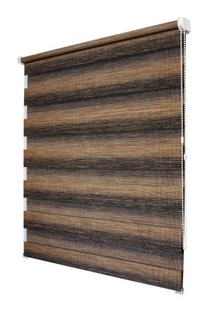 Рулонные шторы день ночь УЮТ Рафаэло цвет каштановый