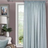 Штора на тесьме 200х270 Pudra с подхватом цвет голубой