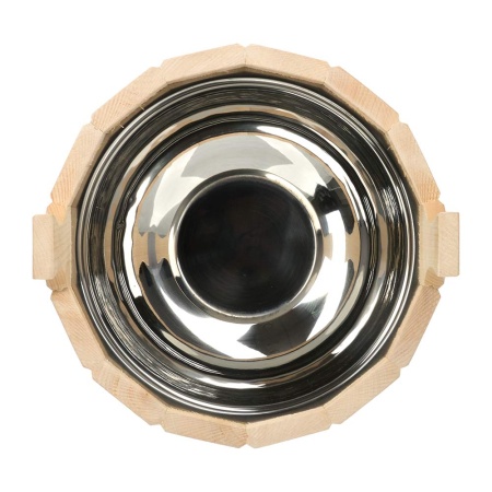 Ушат "шайка", 6,5 л, с нержавеющей вставкой, липа "Банные штучки"