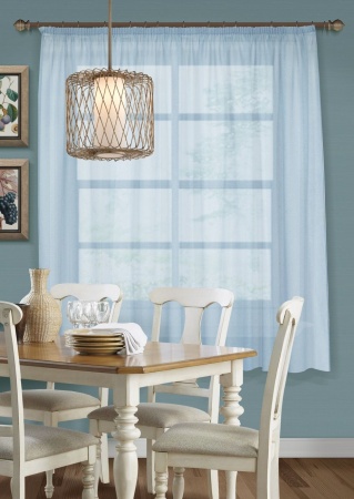 Basicos-M, штора для кухни 285х175 голубой