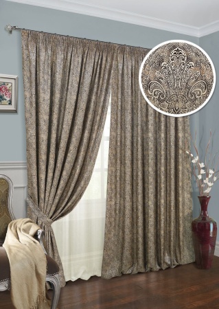 Комплект штор на тесьме "Francis" 2 шторы 200х270, тюль 450х270