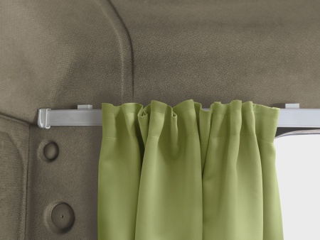 Комплект автоштор и карниза на лобовое-боковое стекло Blackout - auto LK 480х100 (цвет: Светло-зеленый)