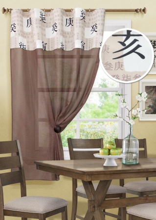 Тюль на тесьме "Okinawa-K" 146х170 коричневый Тюль на тесьме "Okinawa-K" 146х170 коричневый