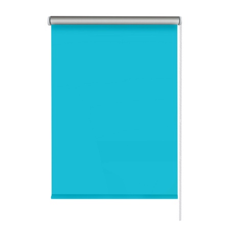 Рулонные шторы Блэкаут, отражающий, голубой