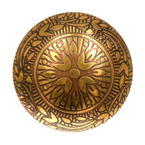 Ручки латунные для мебели Восток цвет золотой (6 шт)