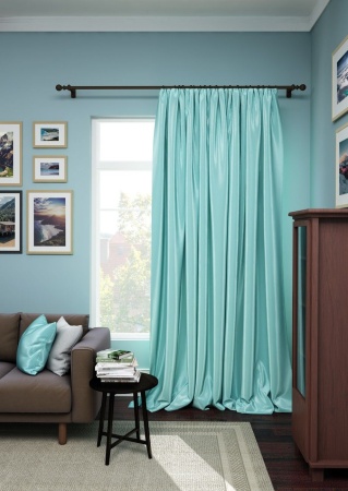 Портьера на тесьме "Avery" 200х280 бирюзовый