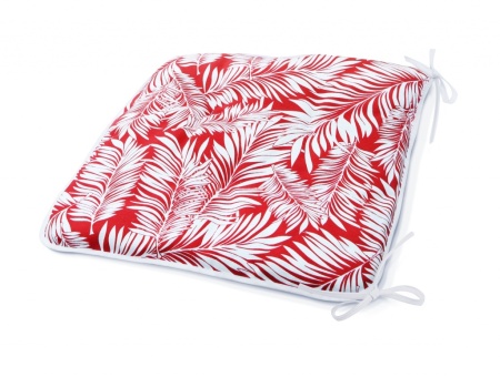Сидушка на стул с завязками 40x40 см Red Palma с принтом