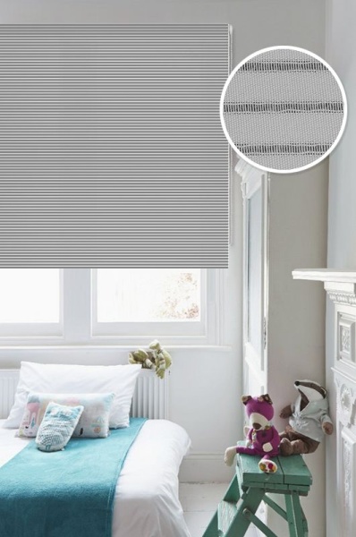 Рулонные шторы Страйп цвет пепельно-серый