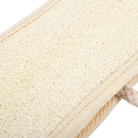 Мочалка из люфы, лента с сегментами, с хлопком, 80х8,5 см (98х8,5 см с ручками), medium, для бани и сауны "Банные штучки"