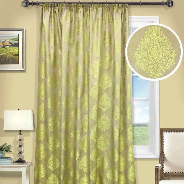 Штора на тесьме "Stefanielle-SH" 200х270 зеленый