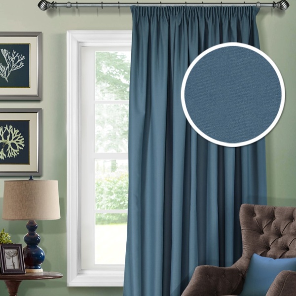Штора на тесьме "Blackout-S" 200х270 синий