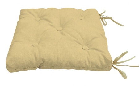 Подушка на стул с завязками 40x40 см Hosta цвет капучино