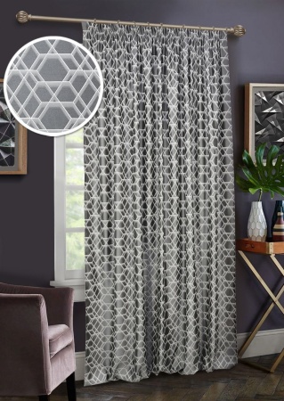 Штора на тесьме "Almaz" 200х270 серый