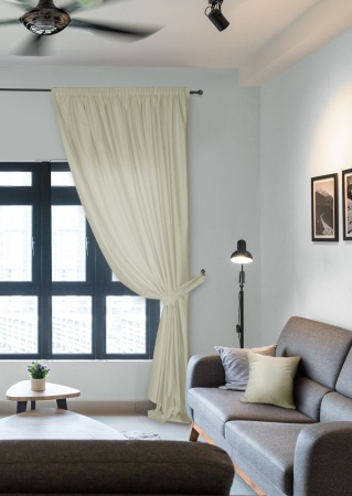 Штора на тесьме "Caprise" 200х270 бежевый