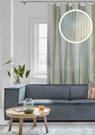 Портьера "Matiz", на петлях 148х300 зеленый