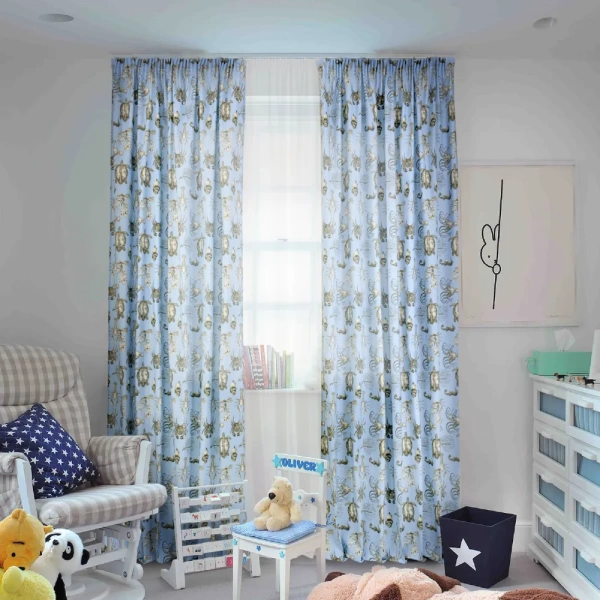 Комплект штор на тесьме "Бриз" 160х270/300х270 цвет голубой