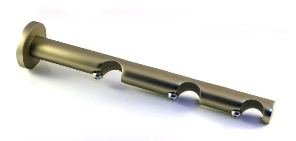 Кронштейн открытый  трехрядный круглый, D16мм, Латунь