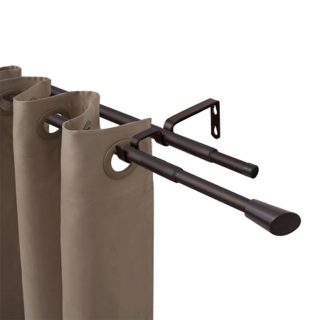 Карниз телескопический металлический двухрядный 160-300 см