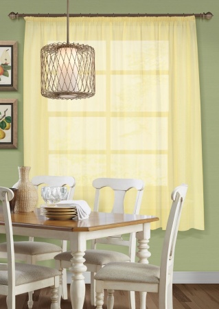 Basicos-M, штора для кухни 285х175 желтый