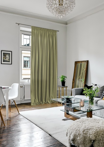 Портьера на тесьме "Lindor" 250x300 см зеленый