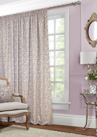 Портьера на тесьме "Fog" 200х270 см розовый