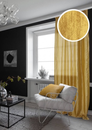 Штора на тесьме "Polo" 140х270 желтый