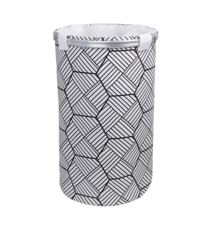 Корзина для белья на завязках FX-1033B, белая, 80л