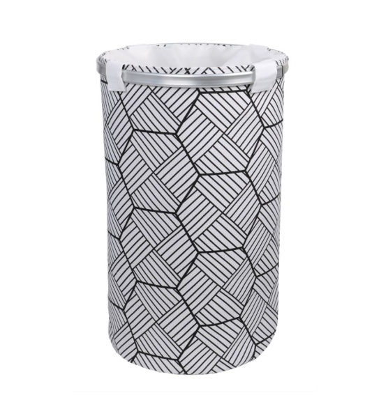 Корзина для белья на завязках FX-1033B, белая, 80л