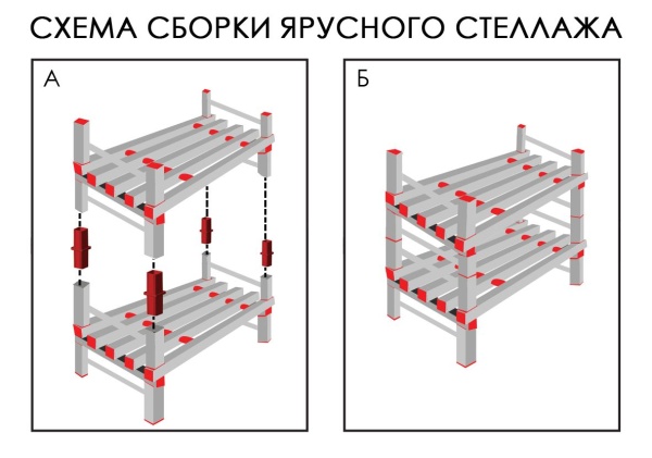 Переходник универсального стеллажа-трансформера