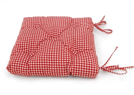 Подушка на стул с завязками 40x40 см Red Kimberly клетка Подушка на стул с завязками 40x40 см Red Kimberly клетка