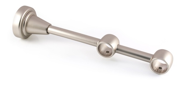 Кронштейн закрытый двухрядный, D16мм, Матовый хром