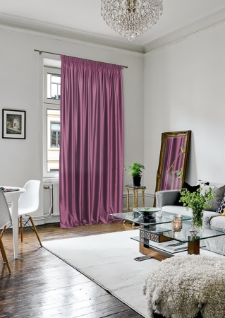 Портьера на тесьме "Lindor" 250x300 см розовый