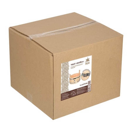 Ушат "шайка" 12 л, "Цветы", с пластиковой вставкой, система регулировки обручей, липа "Банные штучки"