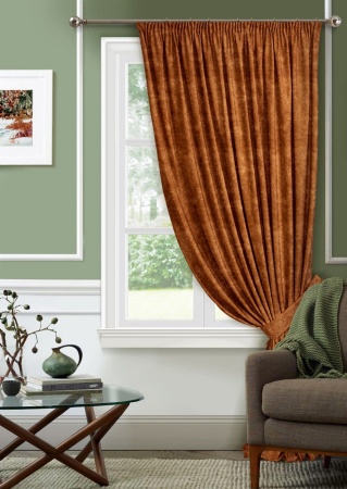 Штора на тесьме 136х270 см Barhan с подхватом цвет бронзовый