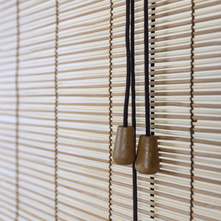 Рулонные шторы 70х160 см бамбуковые цвет натур микс